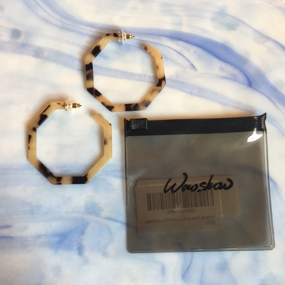 Calico Half Hoop Earrings